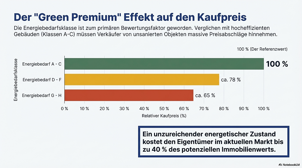 Auswirkung der Energieeffizienz auf Immobilienkaufpreise (Green Premium Effekt)