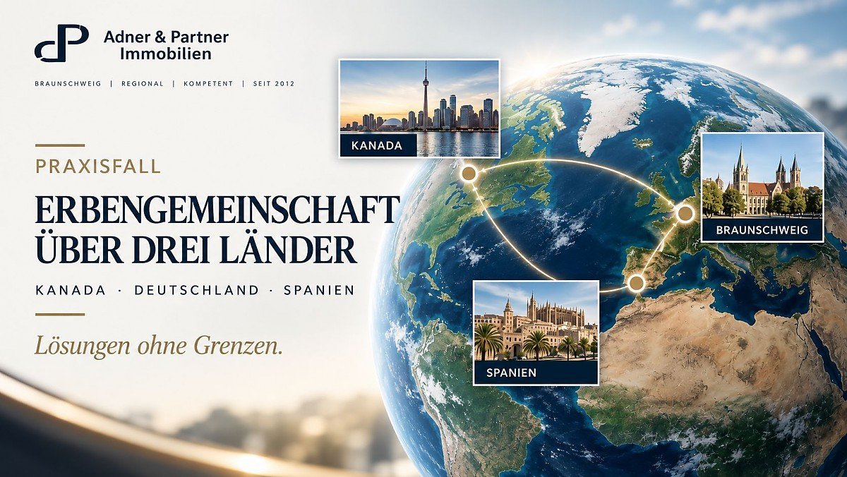 Praxisfall Erbengemeinschaft: Immobilienverkauf über Deutschland, Kanada und Spanien Erbengemeinschaft über drei Länder – Immobilienverkauf mit Erben in Deutschland, Kanada und Spanien