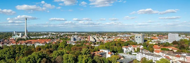 Braunschweig aus der Luft mit Blick auf das Heizkraftwerk