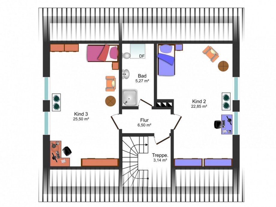 Grundrissskizze_OG Einfamilienhaus Braunschweig