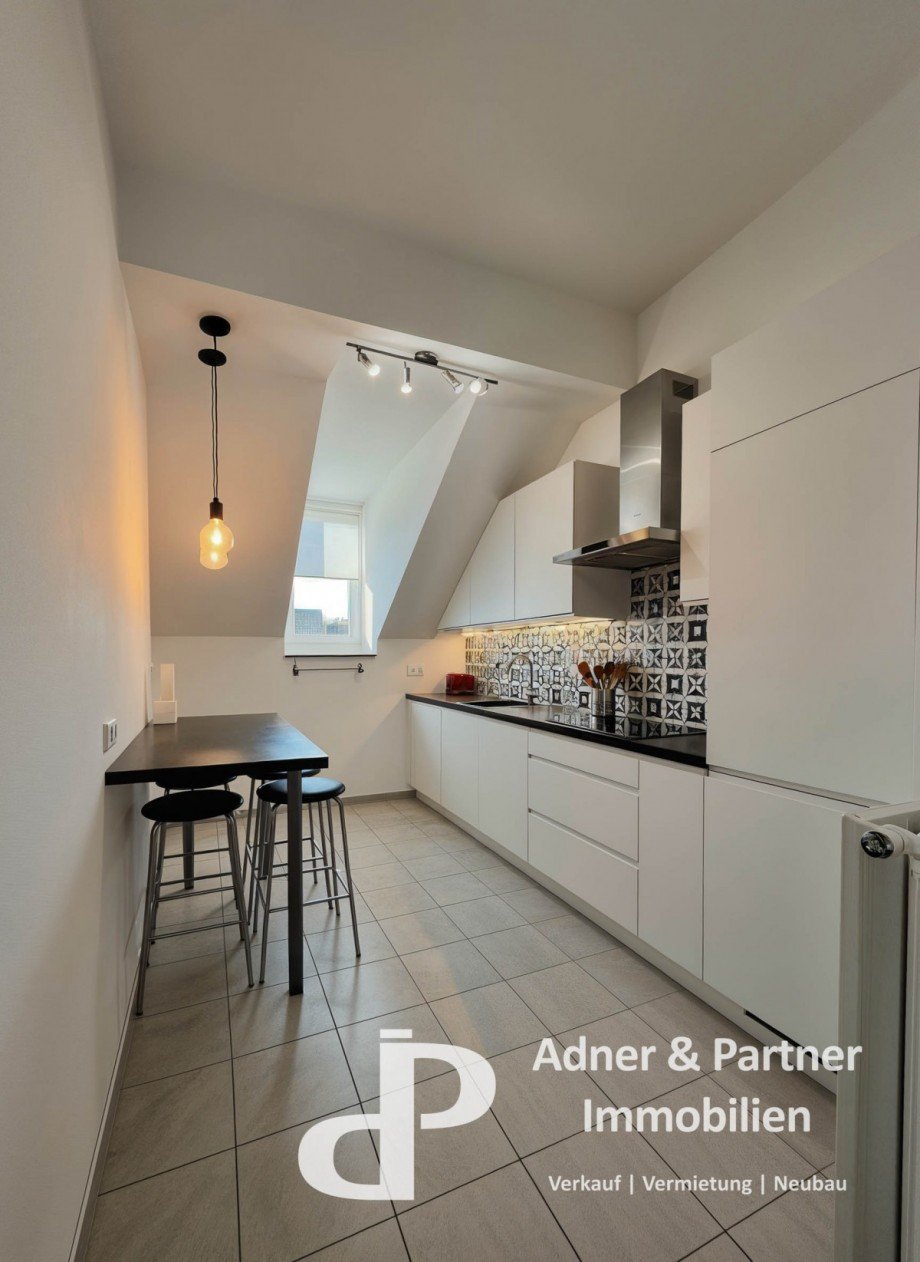 K�che, KI-Gestaltungsvorschlag Dachgeschosswohnung Braunschweig