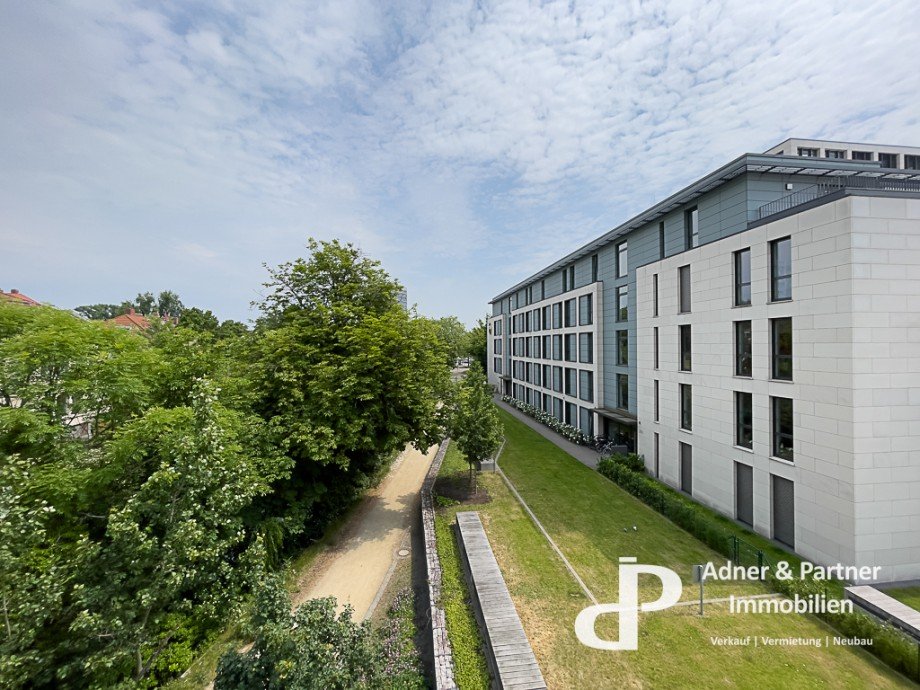 Ausblick Ostbalkon Etagenwohnung Braunschweig