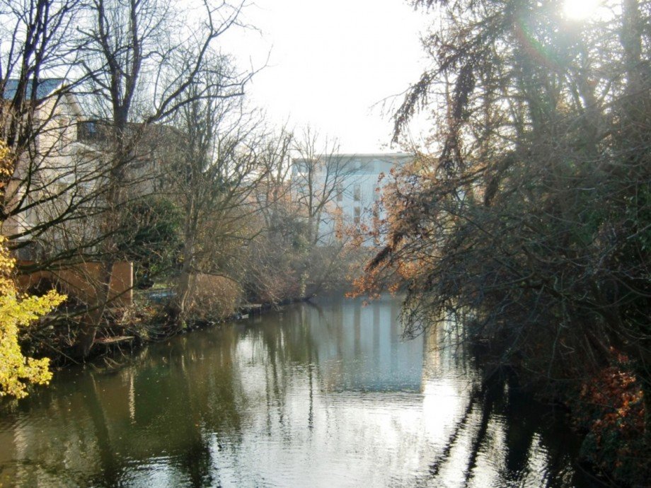 Blick von der Oker Penthousewohnung Braunschweig