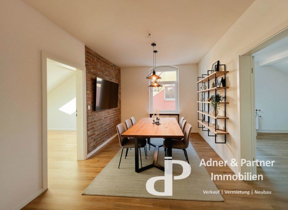 Gemeinschaftsraum KI-Gestaltungsvorschlag Dachgeschosswohnung Braunschweig