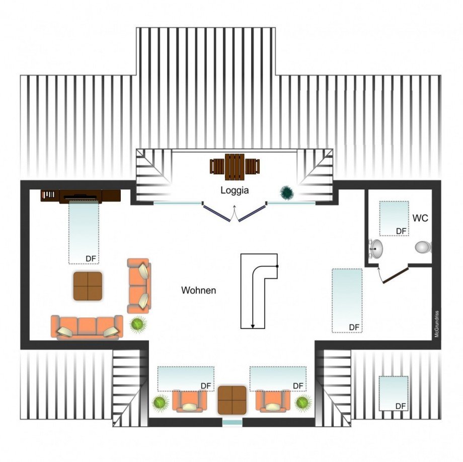 Grundrissskizze_Galerie Maisonettewohnung Braunschweig