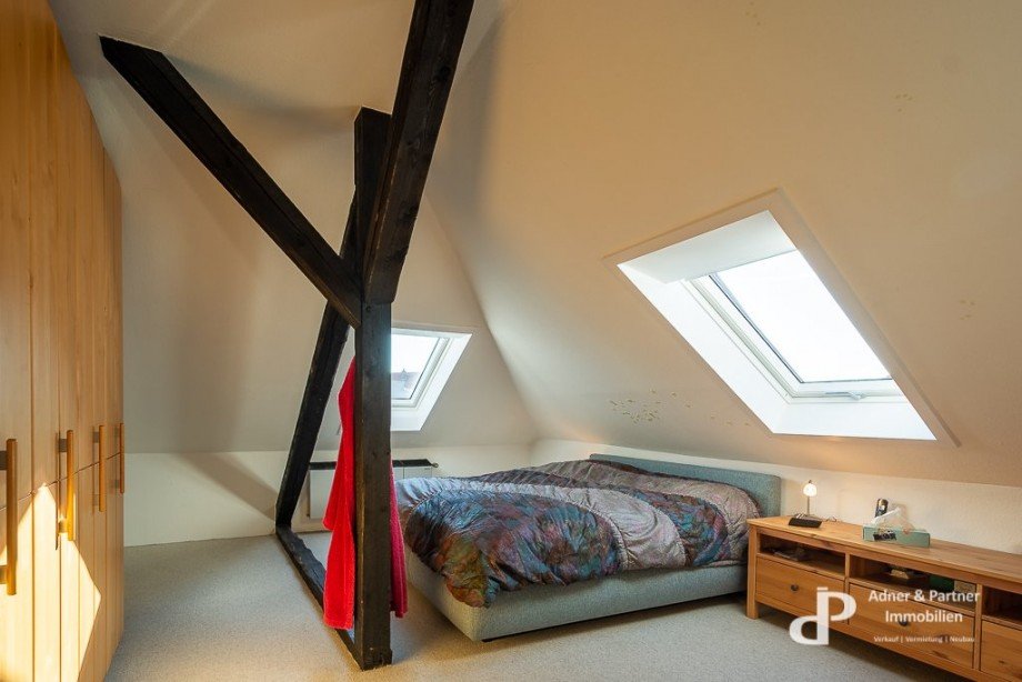 Schlafzimmer am Bad Dachgeschosswohnung Braunschweig