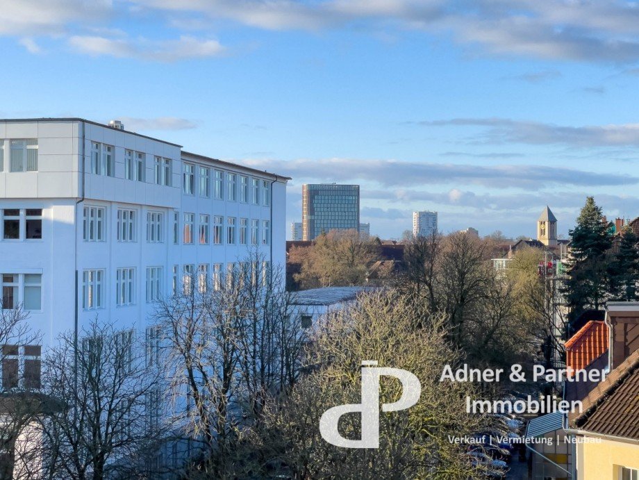 Aussicht vom Balkon Dachgeschosswohnung Braunschweig