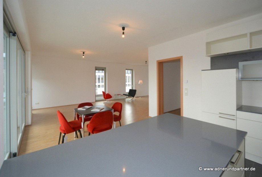 Blick aus der K�che Penthousewohnung Braunschweig