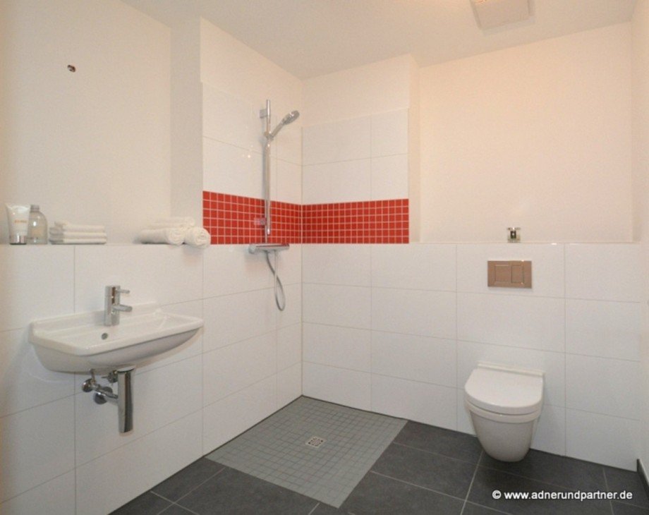 Blick ins Duschbad Penthousewohnung Braunschweig