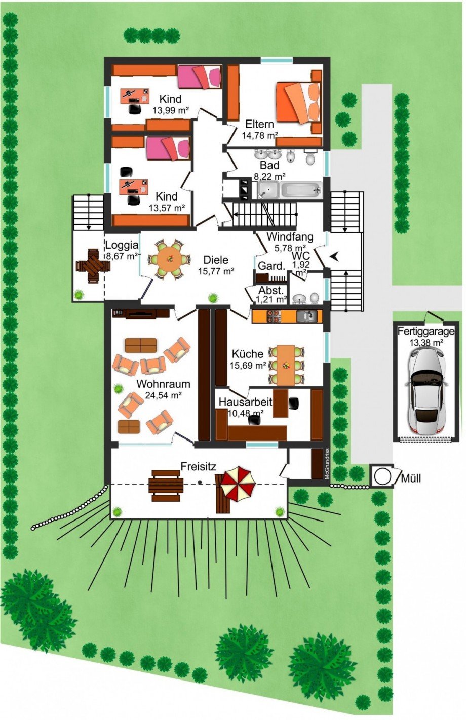 Grundrissskizze_EG_1 Einfamilienhaus Wolfenb�ttel