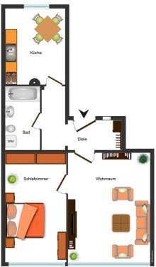 Grundrissskizze **HELLE UND RENOVIERTE CITYWOHNUNG IM �STLICHEN RING BRAUNSCHWEIGS**