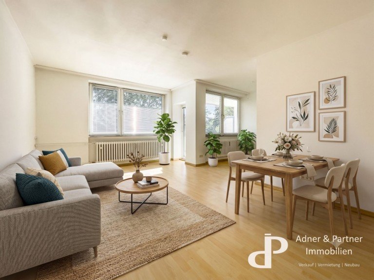 KI-Gestaltungsvorschlag Wohnbereich Braunschweig Etagenwohnung **RENOVIERTE BALKONWOHNUNG MIT EINBAUK�CHE IN BRAUNSCHWEIG-WESTSTADT**