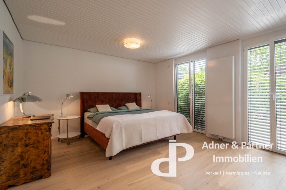 Schlafzimmer mit Gartenblick Bungalow Braunschweig