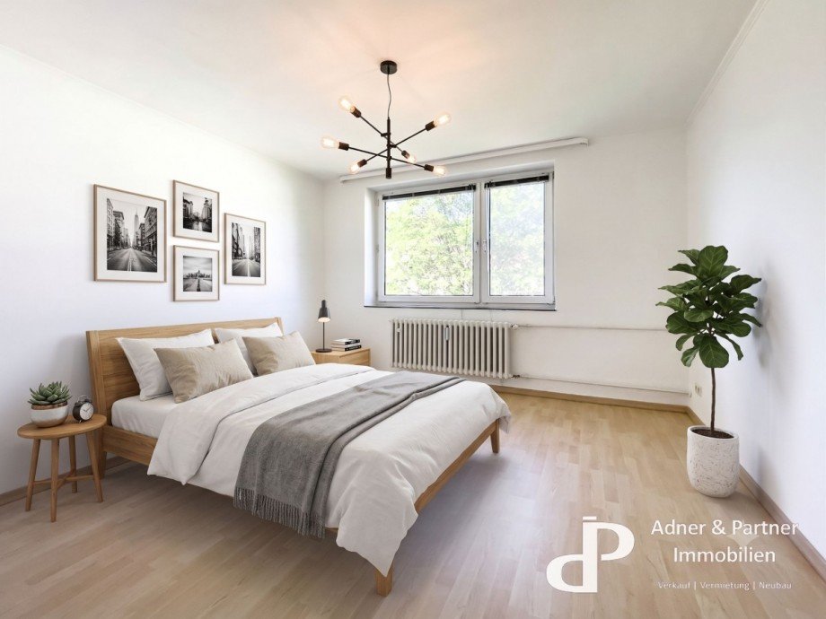 KI-Gestaltungsvorschlag Schlafzimmer Etagenwohnung Braunschweig