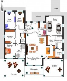  **NEUWERTIGER ARCHITEKTENBUNGALOW AM RANDE DES NATURSCHUTZGEBIETES IN WOLFENB�TTEL**
