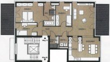 Grundrissskizze 4-Zimmerwohnung **MODERNES WOHNEN MIT OKERBLICK, EINBAUK�CHE UND TIEFGARAGE**