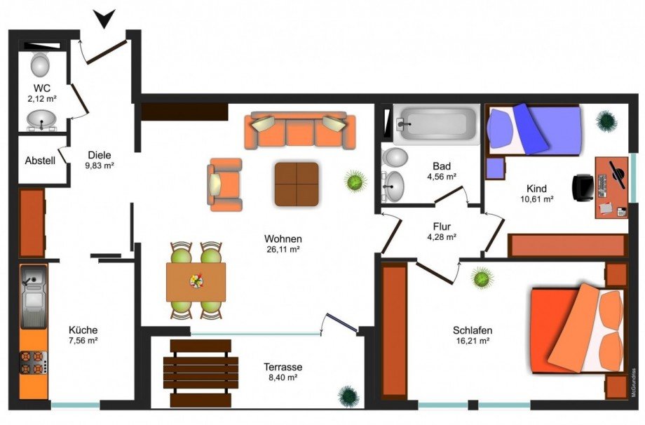  Erdgeschosswohnung Braunschweig