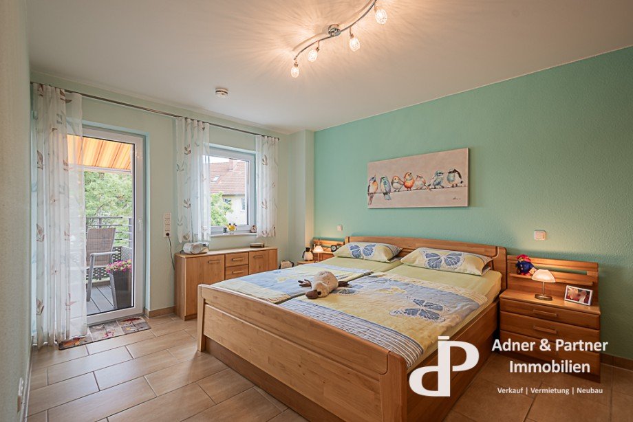 Schlafzimmer mit Balkonzugang Etagenwohnung Braunschweig