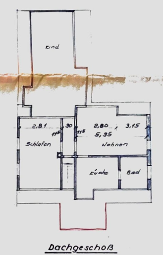 Grundrissskizze DG Einfamilienhaus Braunschweig